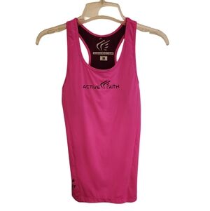 Active Faith Sports Women's Pink Racerback Tank Top Size S